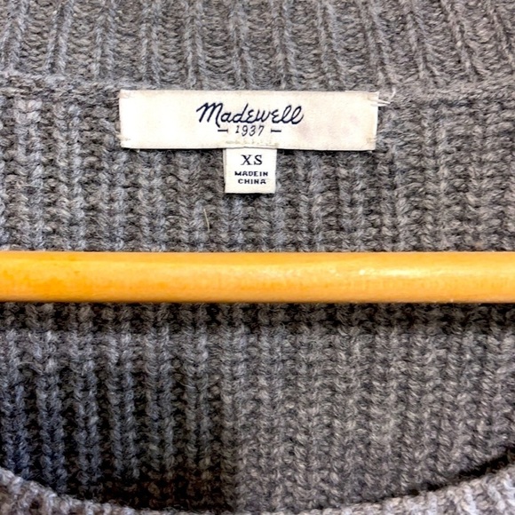 Madewell Grey 100% Merino Wool Sweater - Picture 4 of 9